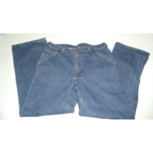 Carhartt Denim - Carhartt WB013 VIO Washed Denim Dungarees Carpenter Jeans